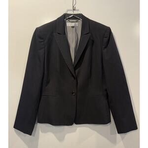 Tahari Arthur S. Levine Blue Pinstripe‎ Blazer Suit Jacket Career Womens Size 10